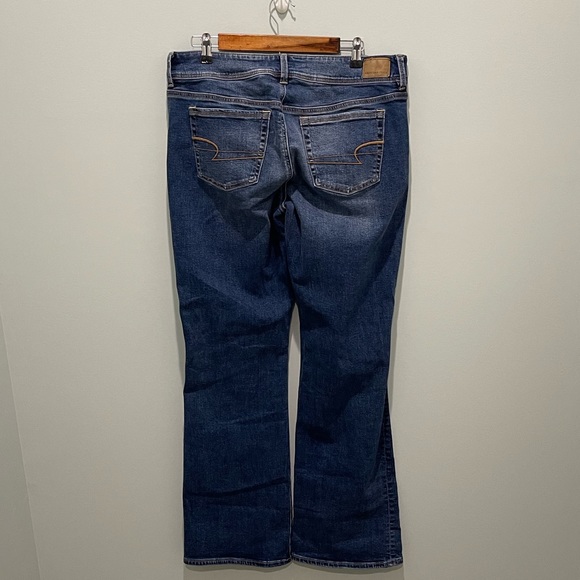 womens american eagle outfitters size 14 long kick boot super stretch jeans - Picture 5 of 11